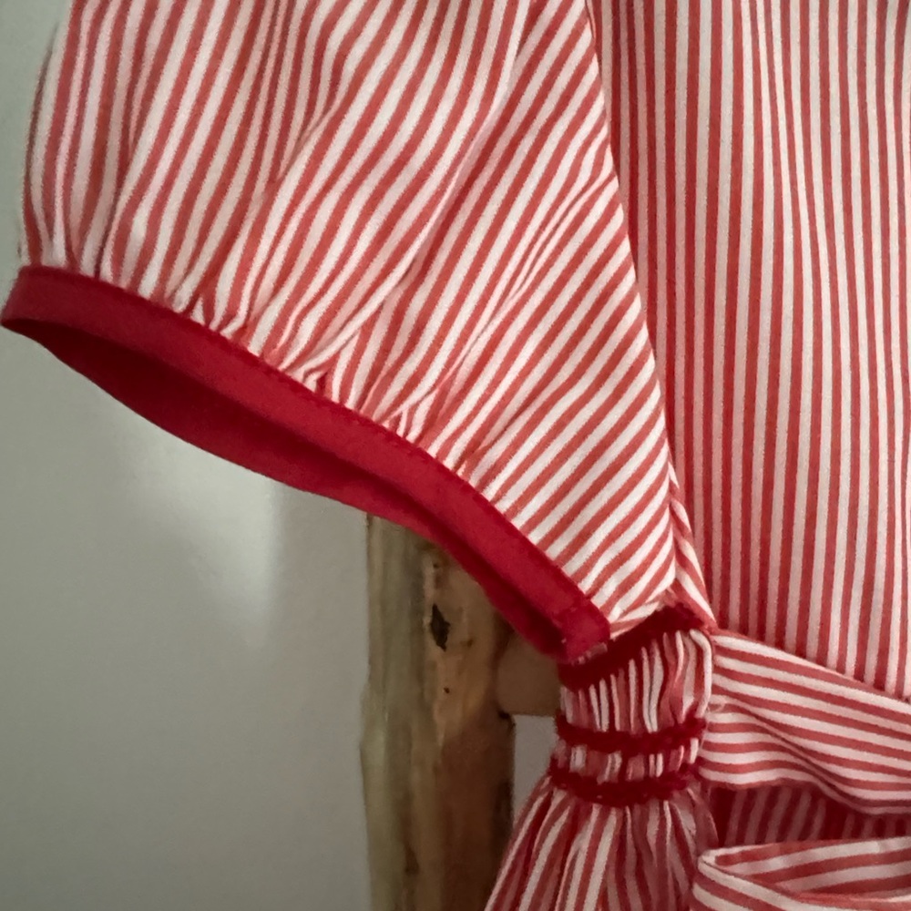 Lallie Alexis Red and White Striped Smocked Dress - Picture 9 of 11